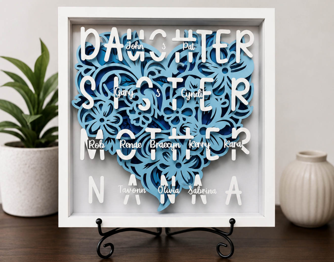Layered Shadow Box Decor